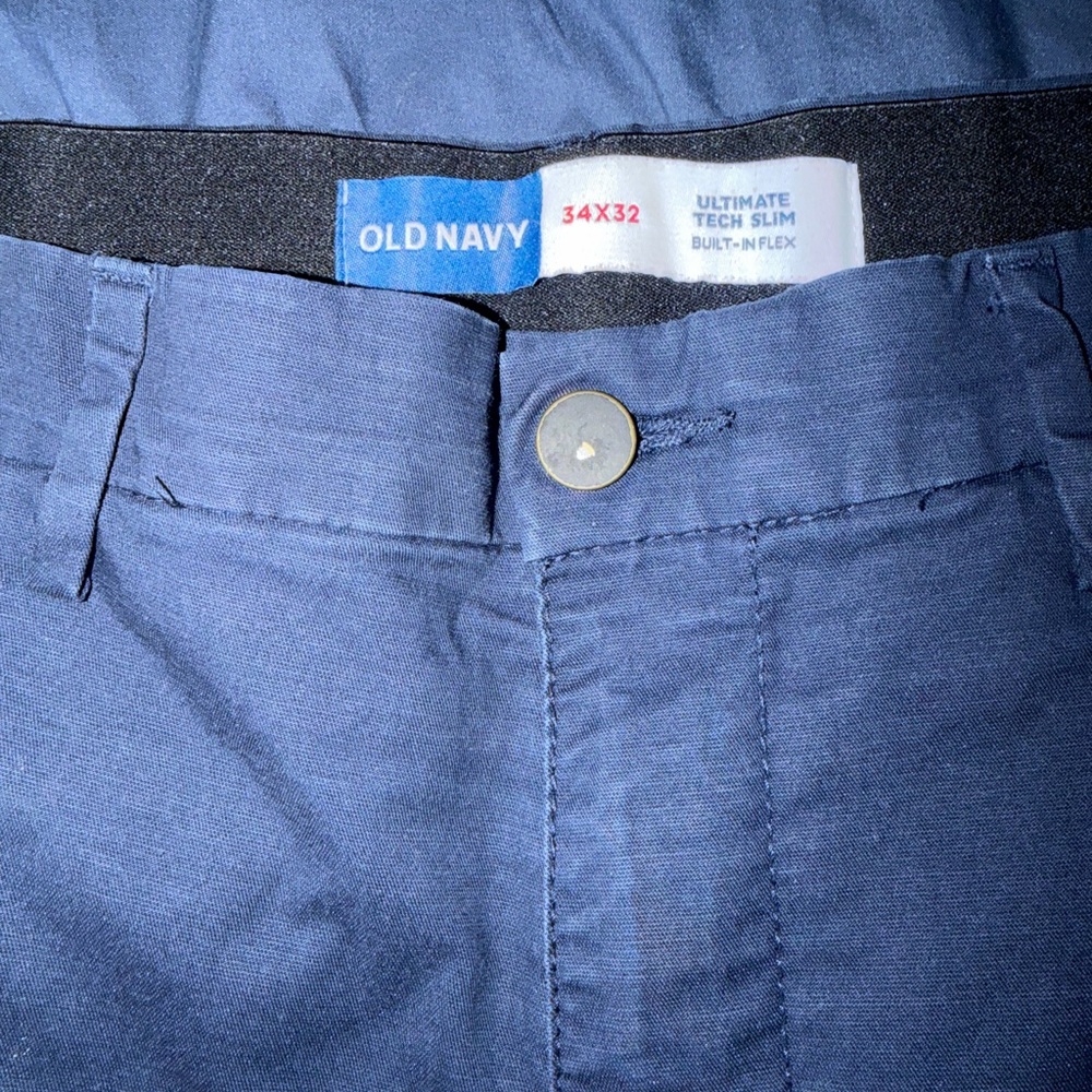 Old Navy Navy Blue Tech Slim Pants